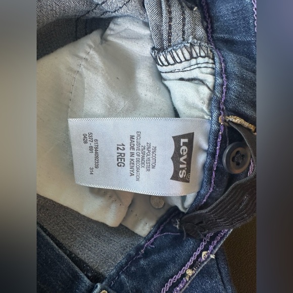 Leviโs Girls 7-16 Skinny Denim Leggings Size 12 Regular - Picture 4 of 7